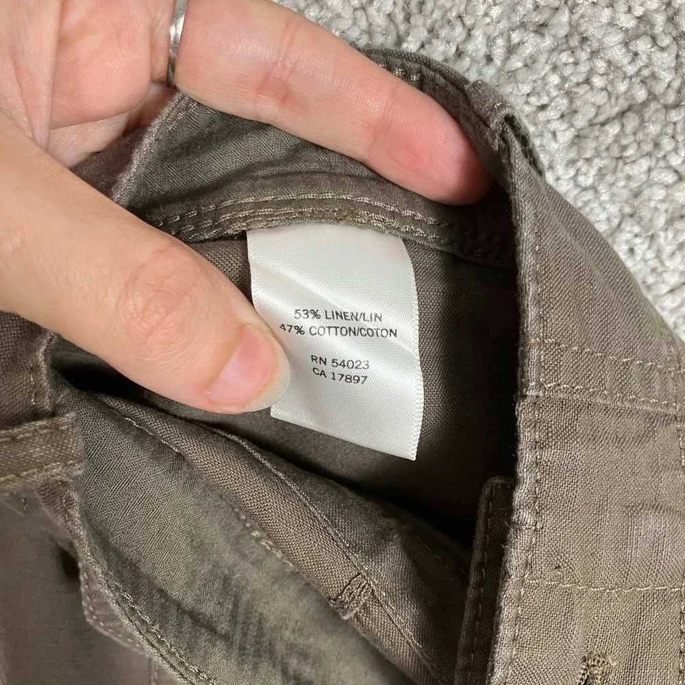 Banana Republic Pants Mens 34/34 Brown Linen Cotton Blend Utility Cargo Pocket